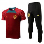 Maillot De Foot Portugal Ensemble Complet 2022-2023 Rouge Pas Cher