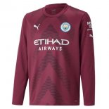 Thailande Maillot De Foot Manchester City Gardien ML 2022-2023 Rouge Pas Cher