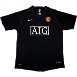 Thailande Maillot De Foot Manchester United Third Retro 2007 2008 Noir Pas Cher