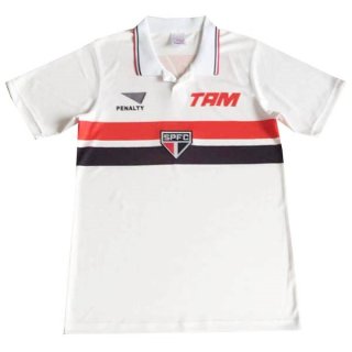 Thailande Maillot De Foot Sao Paulo PENALTY Domicile Retro 1994 Blanc Pas Cher