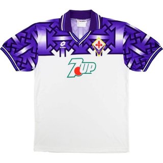 Thailande Maillot De Foot Fiorentina Exterieur Retro 1992 1993 Blanc Pas Cher